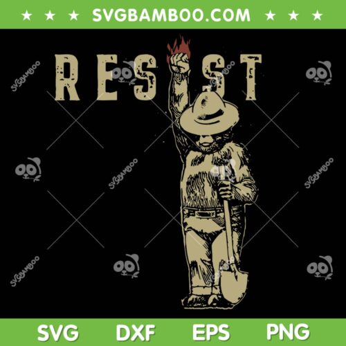Smokey The Resist Bear SVG PNG, Vintage Bear Resist SVG
