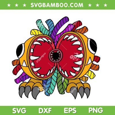 Yarnaby Nightmare Plush Critters SVG, Funny Scary Mouth Yarnaby SVG PNG