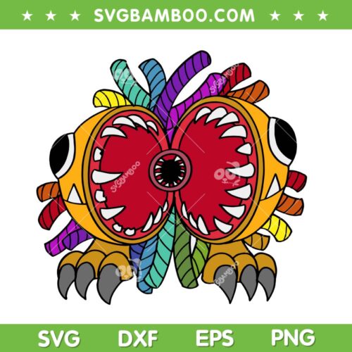 Yarnaby Nightmare Plush Critters SVG, Funny Scary Mouth Yarnaby SVG PNG