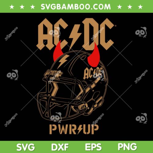 ACDC PWR UP 2025 Tour SVG PNG, ACDC Football Helmet 2025 Tour SVG