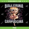 Ballerina Cappuccina PNG, Funny Cappuccino Dancing Ballet PNG