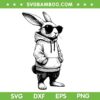 Bunny Sunglasses Easter Day SVG, Boy Cool Bunny SVG PNG