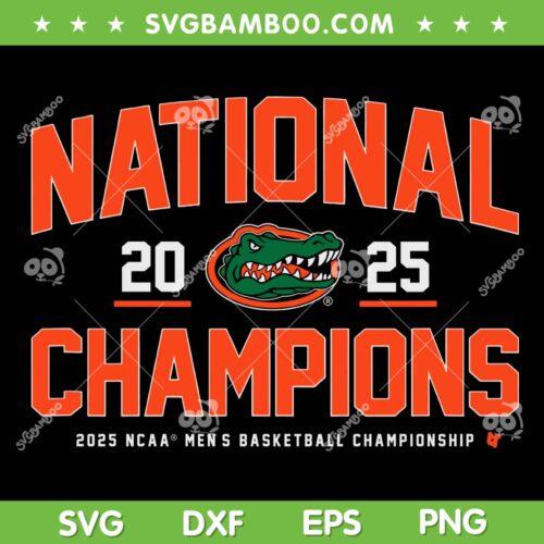 Florida Gators National Champions SVG, Gators asketball 2025 NCAA Champions SVG PNG
