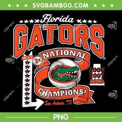 Florida Gators National Champions 2025 PNG, Gators Mens Basketball Champs PNG