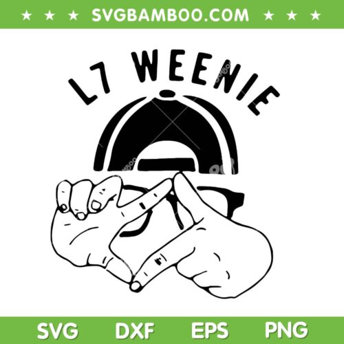 L7 Weenie SVG, Funny Baseball Softball Season SVG PNG, Boys Game Day SVG