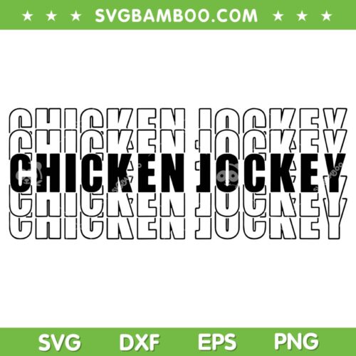 Funny Chicken Jockey Stacked Repeat Font SVG, Minecraft Fun Gag Meme SVG PNG