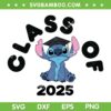 Funny Stitch Class of 2025 SVG, Disney Lilo and Stitch Graduation SVG PNG