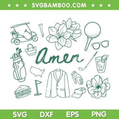 Master Golfer Amen SVG PNG, Golf Par SVG, Golf Lover Amen DXF SVG PNG EPS