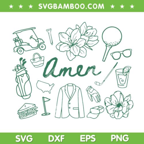 Master Golfer Amen SVG PNG, Golf Par SVG, Golf Lover Amen DXF SVG PNG EPS