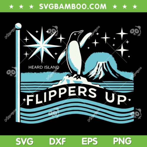 Heard Island Penguin Flippers Up SVG, Funny I Stand With Penguin SVG PNG