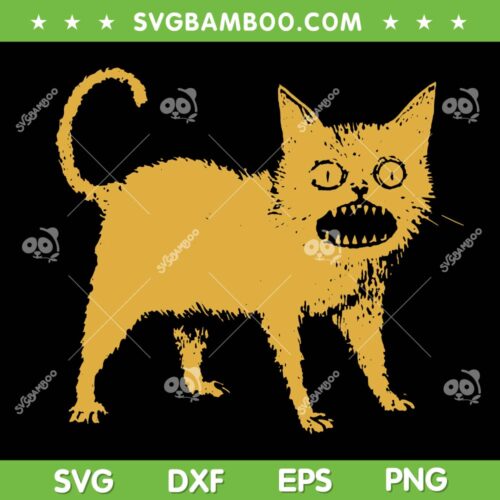 Horrible Cat SVG, Funny Japanese Horror Cat SVG PNG