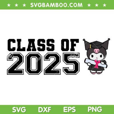 Kuromi Class of 2025 SVG PNG, Kuromi Graduation 2025 SVG Kuromi Class of 2025 SVG PNG, Kuromi Graduation 2025 SVG