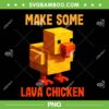 Make Some Lava Chicken PNG, Funny Chicken Pixel Game PNG
