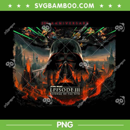 Star Wars 20th Anniversary PNG, Starwars Episode III Revenge Of The Sith PNG