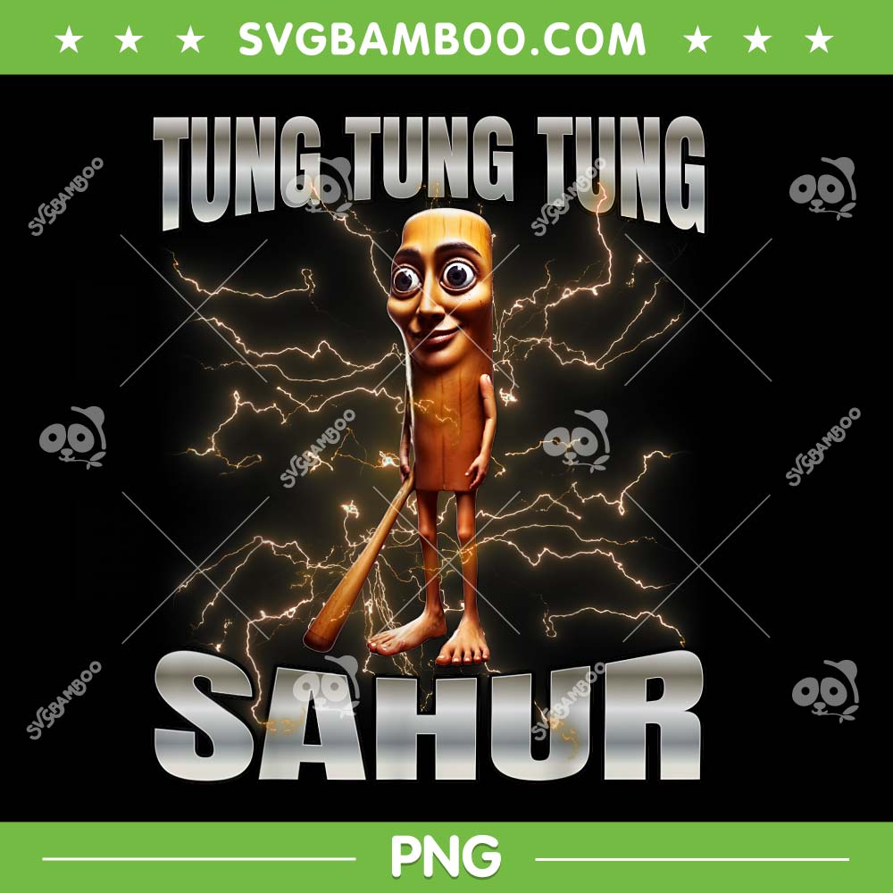 Tung Tung Tung Sahur Meme PNG Funny AI Brainrot PNG