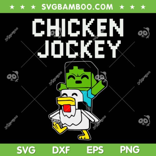 Jockey Chicken 2025 SVG, Minecraft Game Jockey Chicken SVG PNG