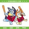 Bluey Arizona Cardinals SVG PNG, Bluey Baseball SVG, Dad Mom Bluey NFL Teams DXF SVG PNG EPS