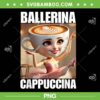 Ballerina Cappuccina PNG, Funny Cappuccina Italian Brainrot Meme PNG