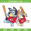 Bluey Kansas City Chiefs SVG, Bluey Baseball SVG PNG, Blue Dog Dad Mom NFL SVG PNG
