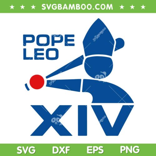 Da Pope Leo XIV SVG, Pope Leo Baseball SVG PNG, Chicago Bear Da Pope DXF SVG PNG EPS