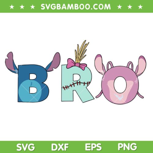 Disney Lilo Stitch Bro SVG PNG, Stitch Brother Birthday SVG, Family Vacation DXF SVG PNG EPS