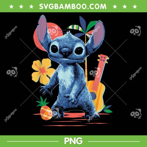 Stitch Musical Beach Fun PNG, Disney Lilo and Stitch Movie Music PNG
