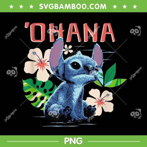 Disney Lilo Stitch Ohana PNG, Stitch Sitting on Beach PNG