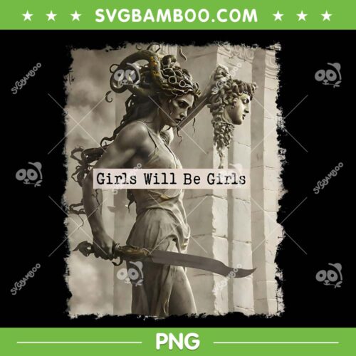 Medusa Girl Will Be Girls PNG, Mesusa Knight PNG, Medusa Feminism Womens Rights PNG
