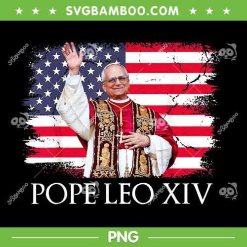 New Pope Leo XIV PNG, Da Pope American Flag PNG