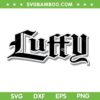 One Piece Luffy Straw SVG, Anime Luffy Name SVG PNG