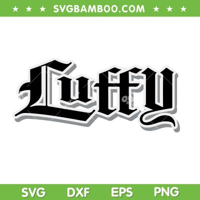 One Piece Luffy Straw SVG, Anime Luffy Name SVG PNG