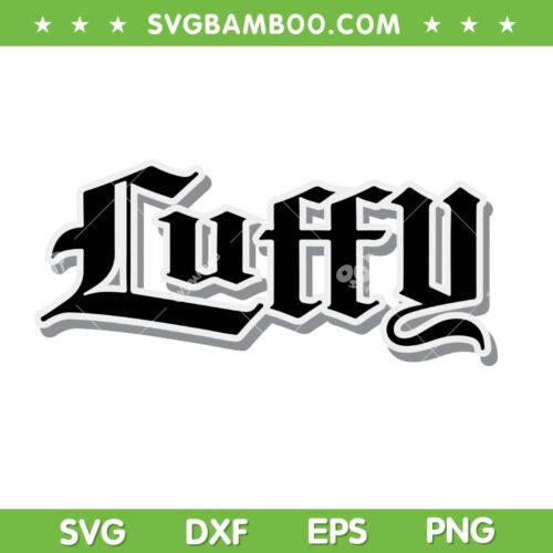 One Piece Luffy Straw SVG, Anime Luffy Name SVG PNG