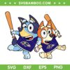 Bluey Baltimore Ravens SVG, Bluey Baseball NFL Teams SVG PNG, Blue Dog Family SVG PNG