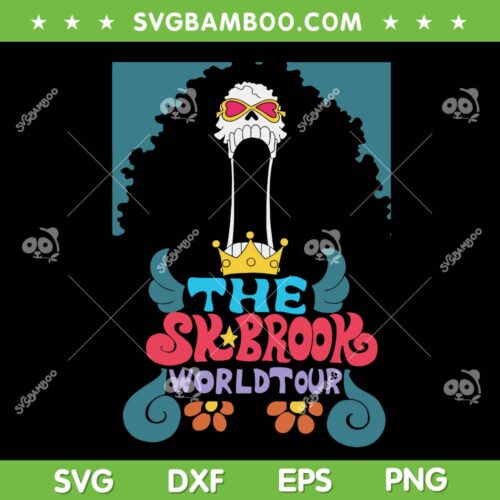 The Skbrook World Tour SVG, One Piece Brook SVG PNG, Brook Music Tour Funny DXF SVG PNG EPS