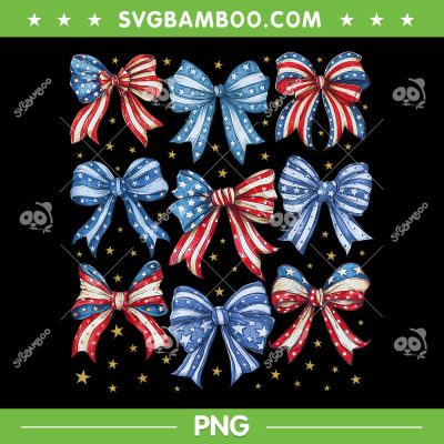 4th of July Coquette Bow PNG, Girls Bow American Flag PNG 4th of July Coquette Bow PNG, Girls Bow American Flag PNG