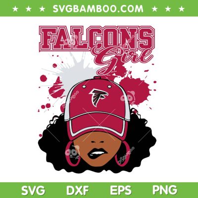 Atlanta Falcons Girl SVG PNG, Falcons NFL Football Girls SVG, Cheer Girl African American DXF SVG PNG EPS Atlanta Falcons Girl SVG PNG, Falcons NFL Football Girls SVG, Cheer Girl African American DXF SVG PNG EPS