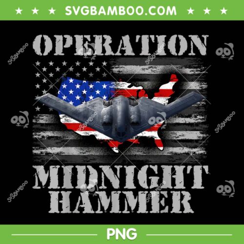 B2 Stealth Jet Operation Midnight Hammer PNG, USA Flag Operation Midnight Hammer PNG