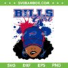 Buffalo Bills African Girl SVG, Bills Football Girl SVG PNG, Cheer Girl Bills DXF SVG PNG EPS