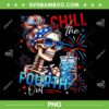 Girl Skeleton Chill The Fourth Out PNG, Funny Skeleton Retro 4th Of July PNG