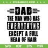 Dad The Man Who Has Everything Except A Full Head Of Hair SVG, Funny Fathers Day Quote SVG PNG Dad The Man Who Has Everything Except A Full Head Of Hair SVG, Funny Fathers Day Quote SVG PNG