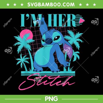 I'm Her Stitch PNG, Disney Stitch Retro 90s Couples PNG