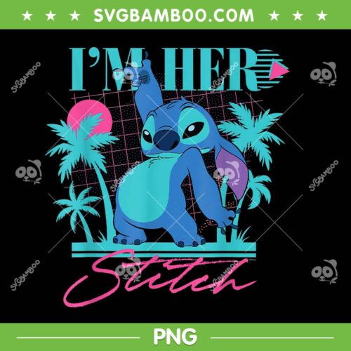 I'm Her Stitch PNG, Disney Stitch Retro 90s Couples PNG