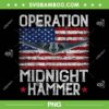 Operation Midnight Hammer US Flag PNG, B2 Stealth Jet American Flag PNG