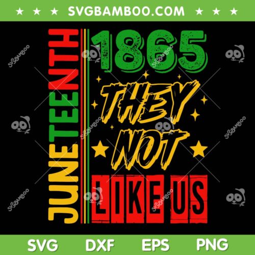 Juneteenth 1865 They Not Like Us SVG, Black History Month Black Lives Matter SVG PNG