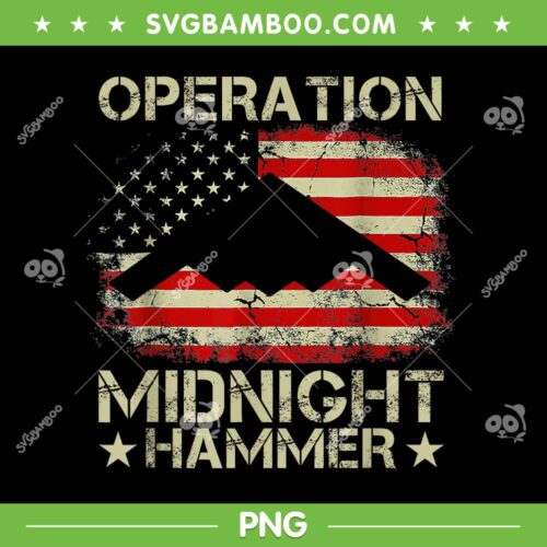 Operation Midnight Hammer SVG PNG, Mountain American Flag PNG