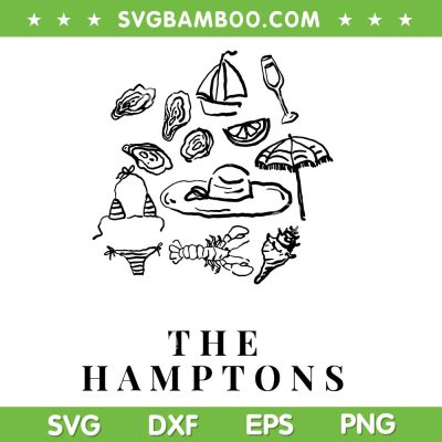 The Hamptons Summer SVG PNG, New York Summer Beach Aesthetic SVG The Hamptons Summer SVG PNG, New York Summer Beach Aesthetic SVG