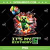 Minecraft Birthday Boy 6th Birthday PNG, I'm 6 Year Old Pixel Gamer PNG
