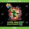 Minecraft Birthday Boy 8 Year Old PNG, 8th Birthday Gamer Minecraft PNG