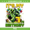 Minecraft Its My 7th Birthday PNG, Boy 7 Year Old Pixel Gamer PNG