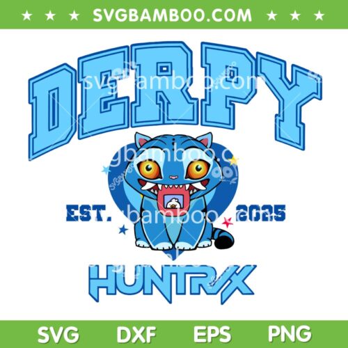 Derpy Kpop Demon Hunters SVG, Tiger Derpy Huntrix SVG PNG